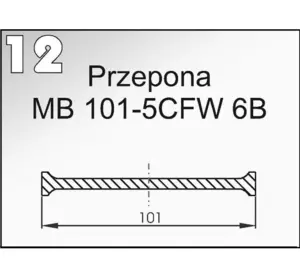 12 Мембрана (диафрагма) насоса опрыскивателя 101мм MB 101-5CFW 6B