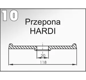 10 Мембрана (диафрагма) насоса опрыскивателя "Hardi" 118x20