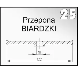 25 Мембрана (диафрагма) насоса опрыскивателя "Biardzki" 122х10