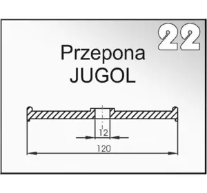 22 Мембрана (диафрагма) насоса опрыскивателя"JUGOL" 120х12