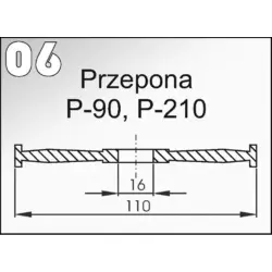 06 Мембрана (диафрагма) насоса опрыскивателя "Pilmet" 110х15 (P-90,P-140, P-200)